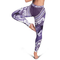New Zealand Aotearoa Darts Masters Leggings Maori Art Tattoo with Tribal Dart Symbol Purple LT03 - Polynesian Pride