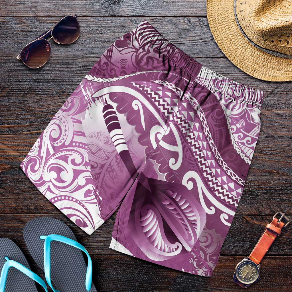 New Zealand Aotearoa Darts Masters Shorts for Men Maori Art Tattoo with Tribal Dart Symbol Pink LT03 Pink - Polynesian Pride