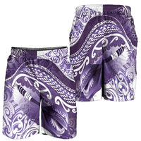 New Zealand Aotearoa Darts Masters Shorts for Men Maori Art Tattoo with Tribal Dart Symbol Purple LT03 - Polynesian Pride