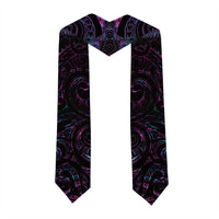 New Zealand Aotearoa Graduation Stole Maori Manaia Paua Shell Glitter Purple