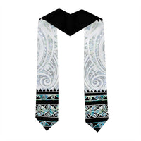 New Zealand Aotearoa Graduation Stole With Paua Shell Kowhaiwhai Pattern