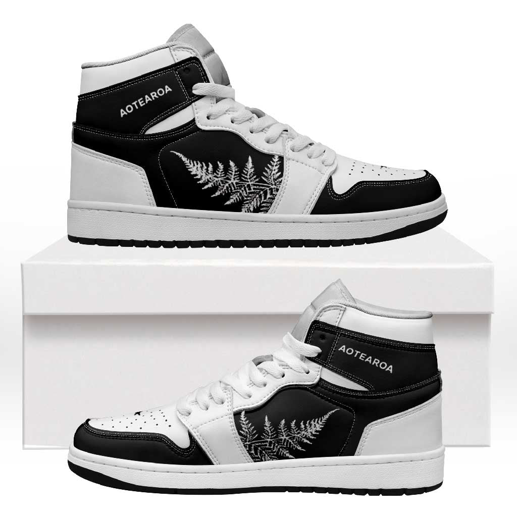 New Zealand Aotearoa Silver Fern High Sneakers AJ1