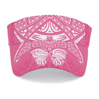 New Zealand Breast Cancer Awareness Sun Visor Cap Maori Butterfly Pink Ribbon