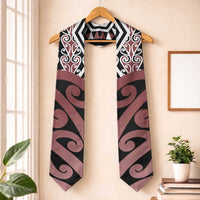 New Zealand Graduation Stole Aotearoa Kowhaiwhai Mix Taniko Art - Brown