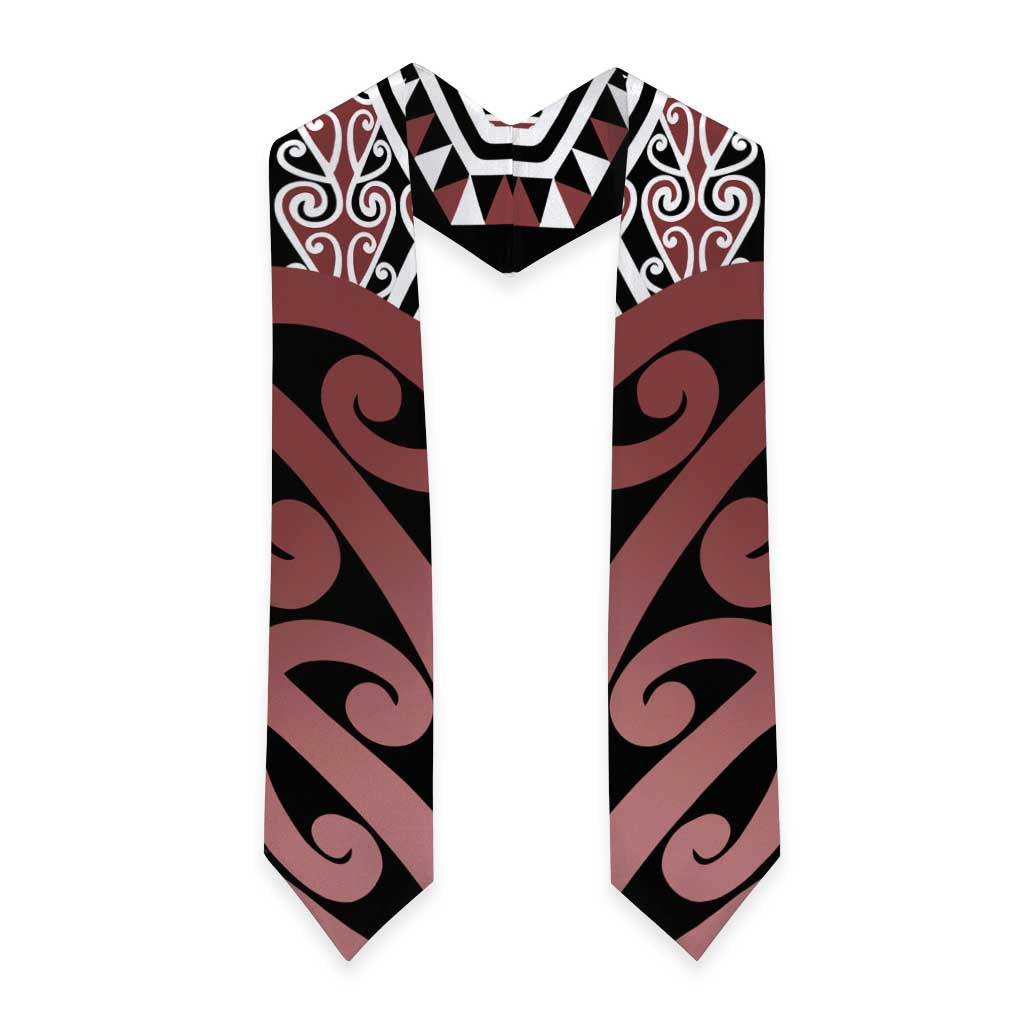 New Zealand Graduation Stole Aotearoa Kowhaiwhai Mix Taniko Art - Brown