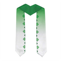 New Zealand Graduation Stole Poutama Mix Green Taniko Inspired Art