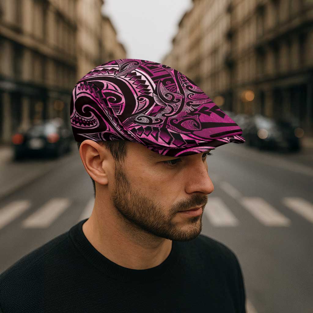 New Zealand Hammerhead Shark Jeff Hat Maori Haehae Mangopare Pink - Polynesian Pride