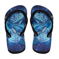 New Zealand Humpback Whale Matariki Flip Flops Maori New Year Taniko Niho Taniwha