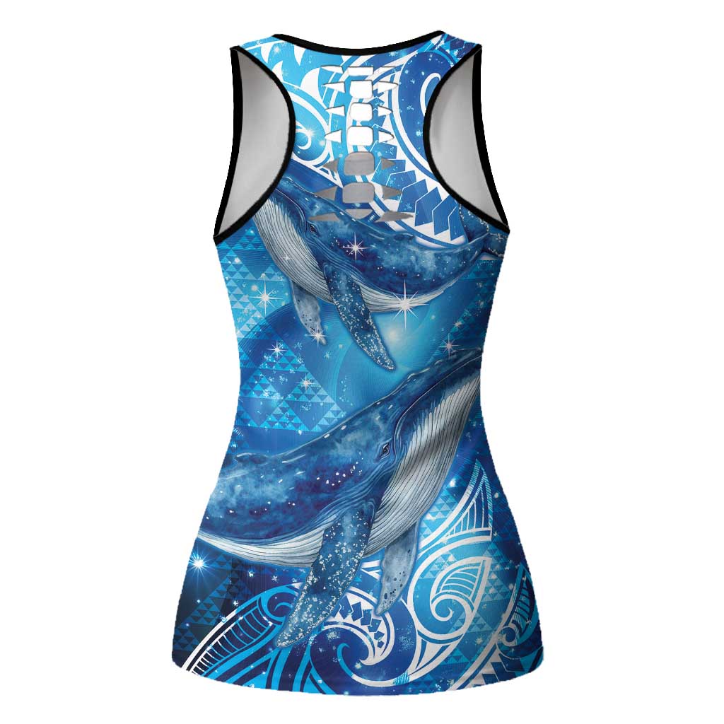 New Zealand Humpback Whale Matariki Hollow Tank Top Maori New Year Taniko Niho Taniwha