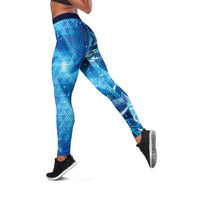 New Zealand Humpback Whale Matariki Leggings Maori New Year Taniko Niho Taniwha