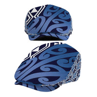 New Zealand Jeff Hat Aotearoa Kowhaiwhai Mix Taniko Art - Blue