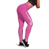 New Zealand Leggings Fire Basketball Maori Tribal Pink - Polynesian Pride