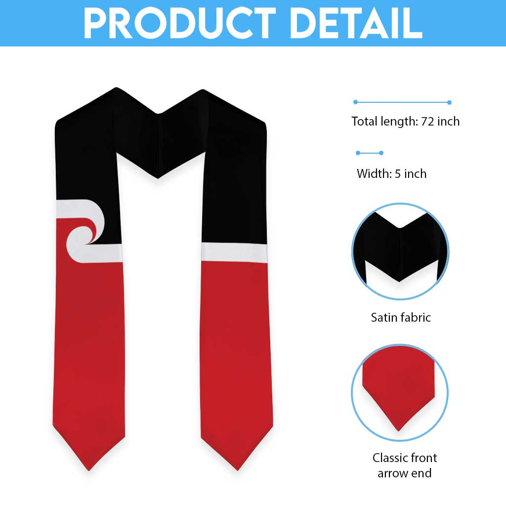 New Zealand Maori Graduation Stole Flag Style
