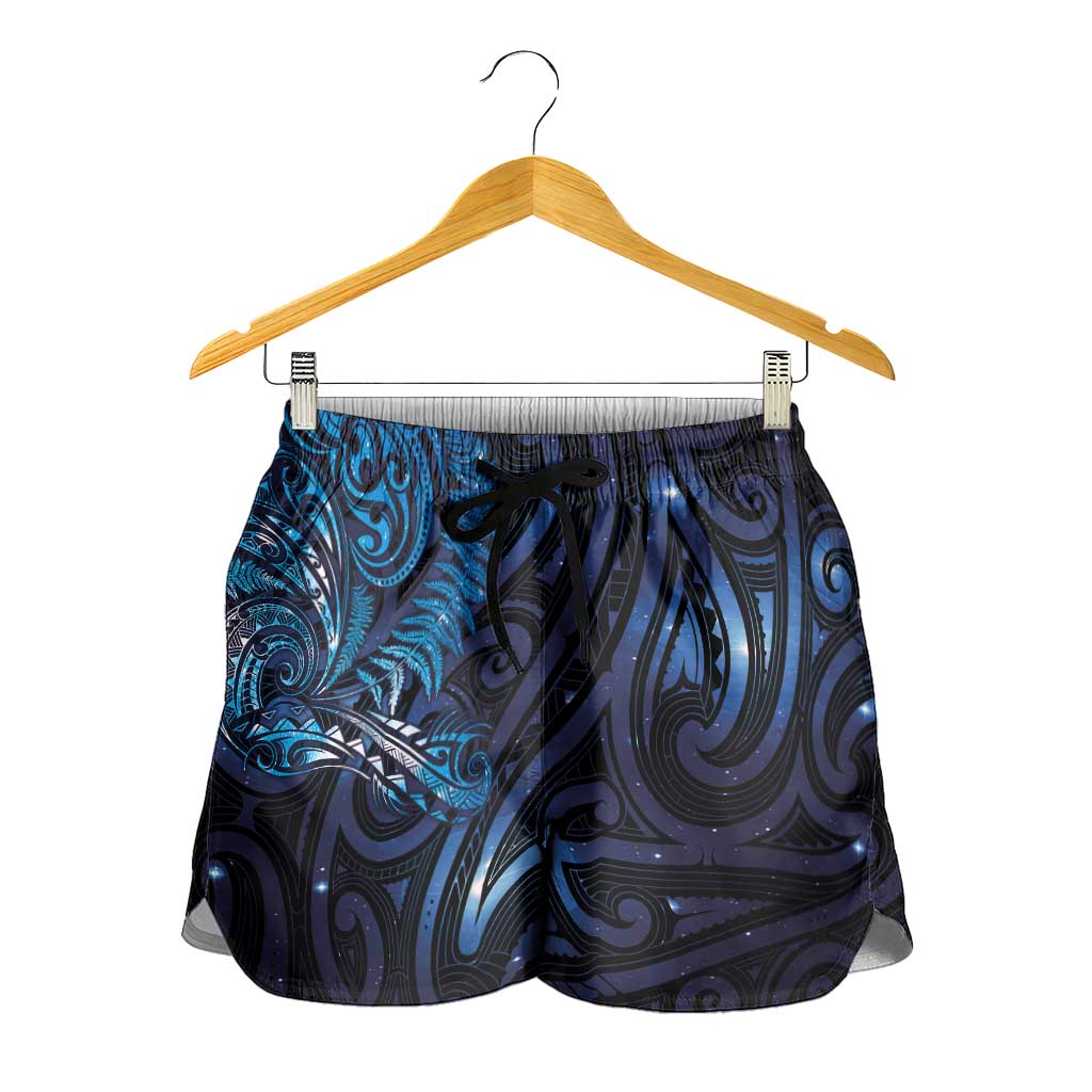 New Zealand New Year-Matariki Shorts for Women Aotearoa Maori Tattoo Galaxy Sky