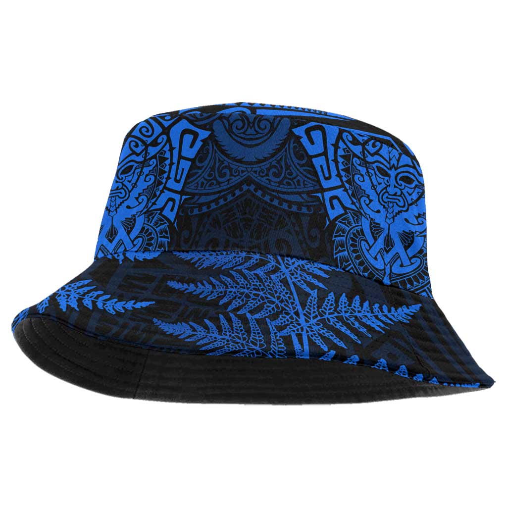 New Zealand Rugby All Blue Bucket Hat Silver Fern All Black Mix Ta Moko - Polynesian Pride