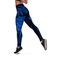 New Zealand Rugby All Blue Leggings Silver Fern All Black Mix Ta Moko LT09