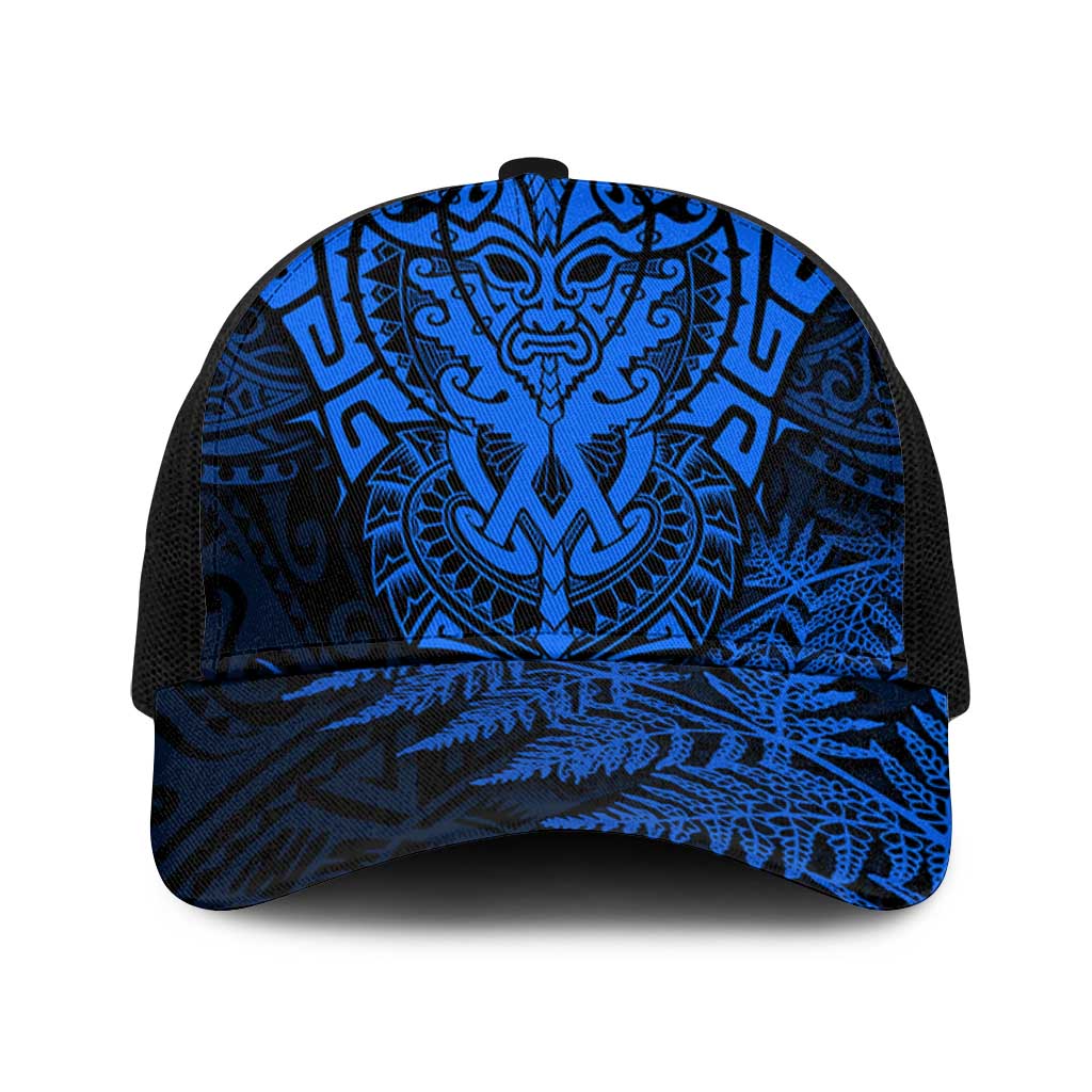 New Zealand Rugby All Blue Mesh Trucker Cap Silver Fern All Black Mix Ta Moko - Polynesian Pride