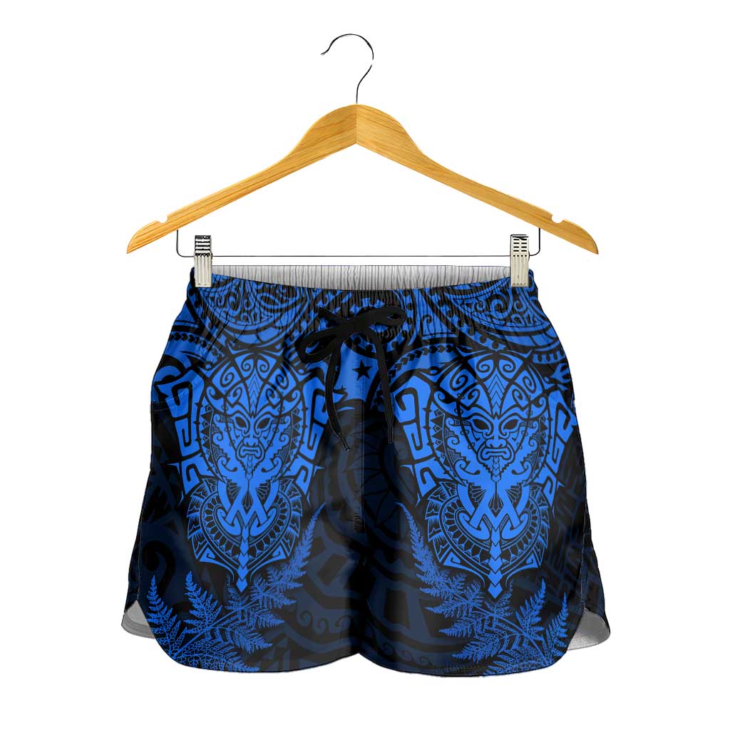 New Zealand Rugby All Blue Shorts for Women Silver Fern All Black Mix Ta Moko LT9 - Polynesian Pride