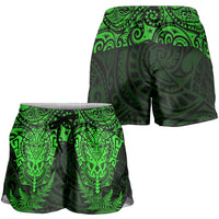New Zealand Rugby All Green Shorts for Women Silver Fern All Black Mix Ta Moko LT9 - Polynesian Pride
