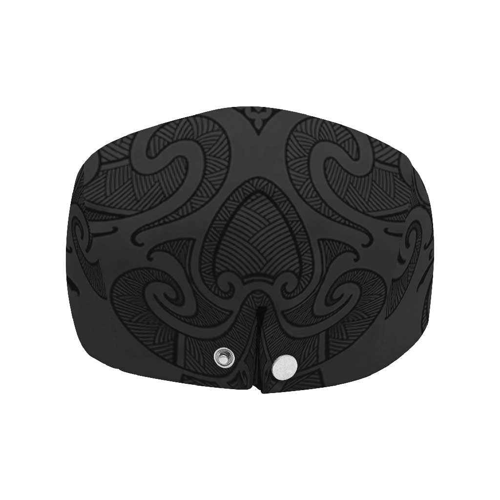 New Zealand Rugby Jeff Hat All Black Fern Maori Tribal Pattern - Polynesian Pride