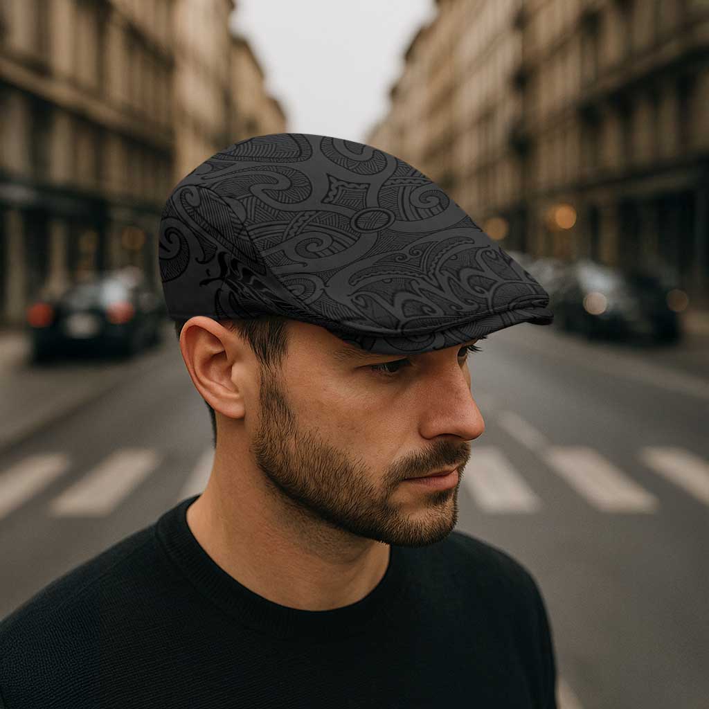 New Zealand Rugby Jeff Hat All Black Fern Maori Tribal Pattern - Polynesian Pride