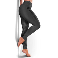 New Zealand Rugby Personalised Leggings All Black Fern Maori Tribal Pattern LT9 - Polynesian Pride
