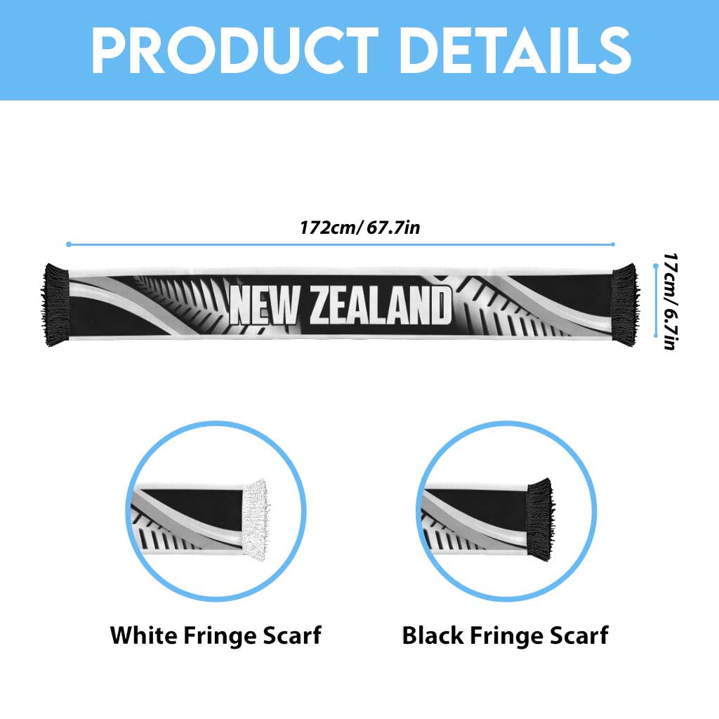 New Zealand Silver Fern Rugby Ruffneck Scarf Go All Black LT14 - Polynesian Pride