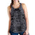 New Zealand Taiaha Maori Women Racerback Tank Minimalist Silver Fern All Black LT09