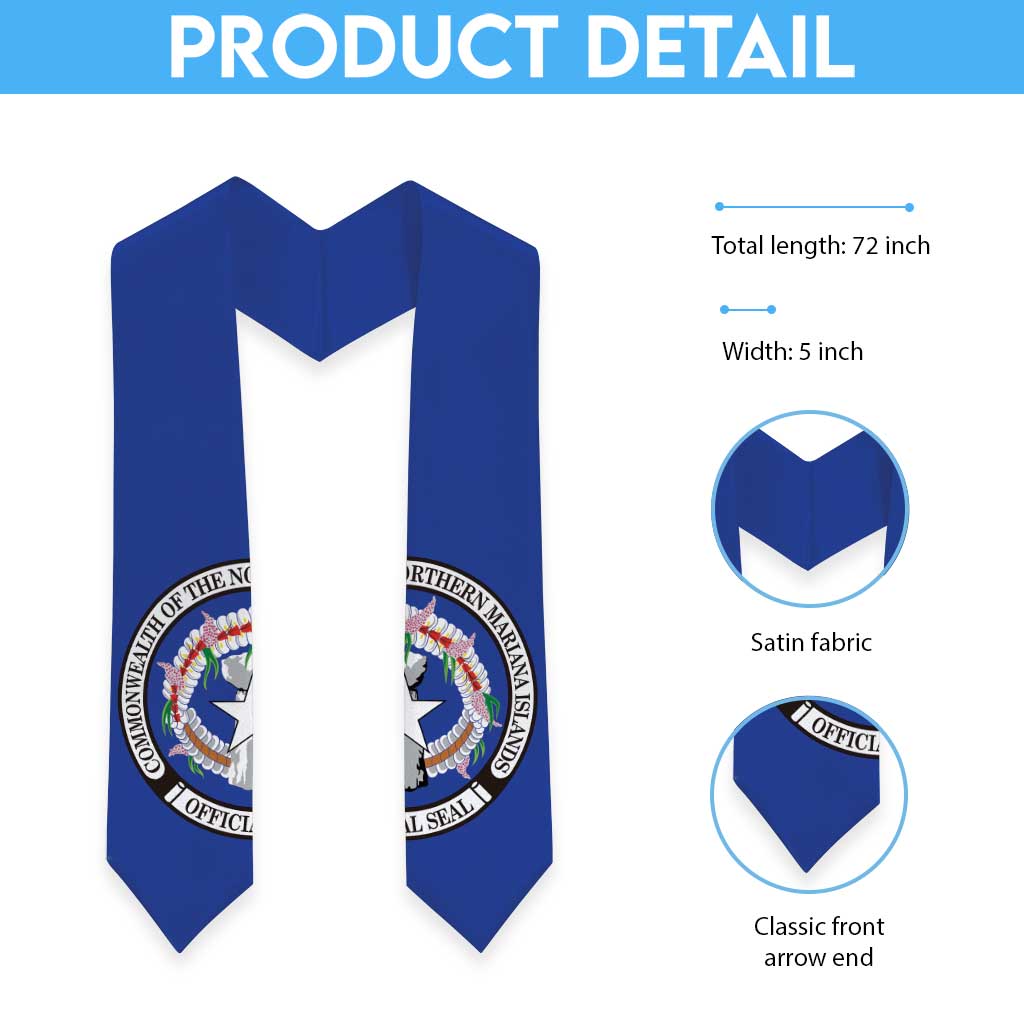 Northern Mariana Islands Graduation Stole Coat Of Arms Style
