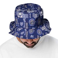 Northern Mariana Islands Magof Nochebuena Bucket Hat Pacific Patchwork Xmas Vibes LT9 - Polynesian Pride