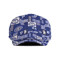 Northern Mariana Islands Magof Nochebuena Jeff Hat Pacific Patchwork Xmas Vibes LT9 Blue - Polynesian Pride