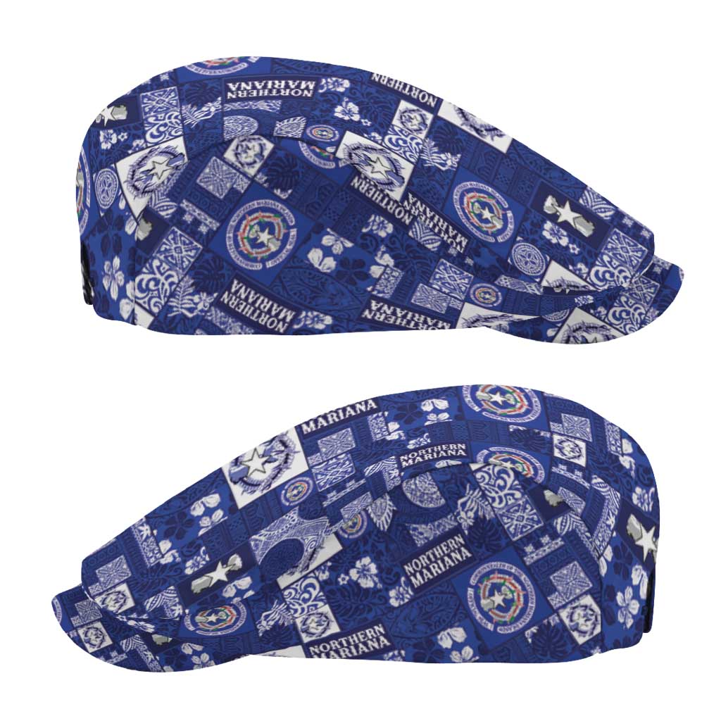 Northern Mariana Islands Magof Nochebuena Jeff Hat Pacific Patchwork Xmas Vibes LT9 - Polynesian Pride