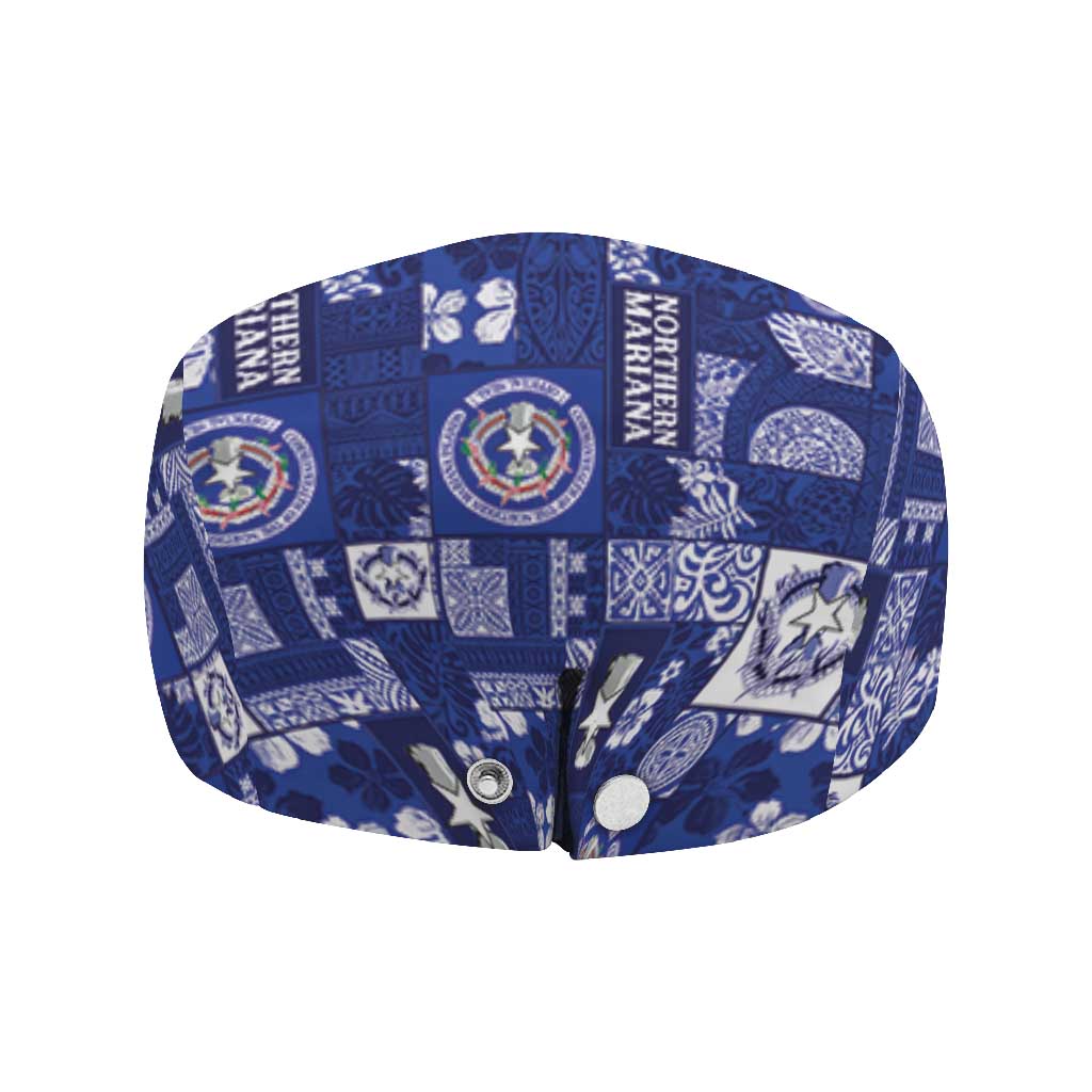 Northern Mariana Islands Magof Nochebuena Jeff Hat Pacific Patchwork Xmas Vibes LT9 - Polynesian Pride