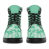Omaomao Aloha Hawaii All Season Boots Plumeria Lei With Palaka Motif LT14 - Polynesian Pride