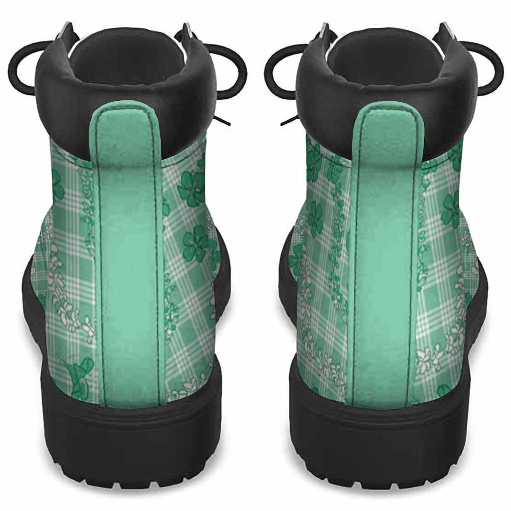 Omaomao Aloha Hawaii All Season Boots Plumeria Lei With Palaka Motif LT14 - Polynesian Pride