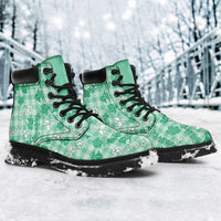Omaomao Aloha Hawaii All Season Boots Plumeria Lei With Palaka Motif LT14 - Polynesian Pride