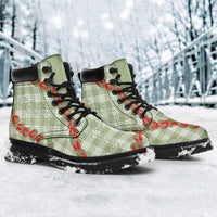 Omaomao Aloha Hawaii All Season Boots Rosebud Lei With Palaka Motif - Polynesian Pride