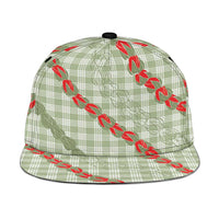 Omaomao Aloha Hawaii Snapback Cap Rosebud Lei With Palaka Motif LT14 One Size Green - Polynesian Pride