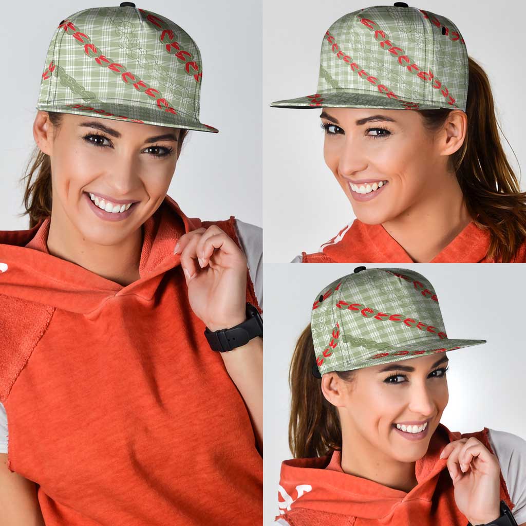 Omaomao Aloha Hawaii Snapback Cap Rosebud Lei With Palaka Motif LT14 - Polynesian Pride
