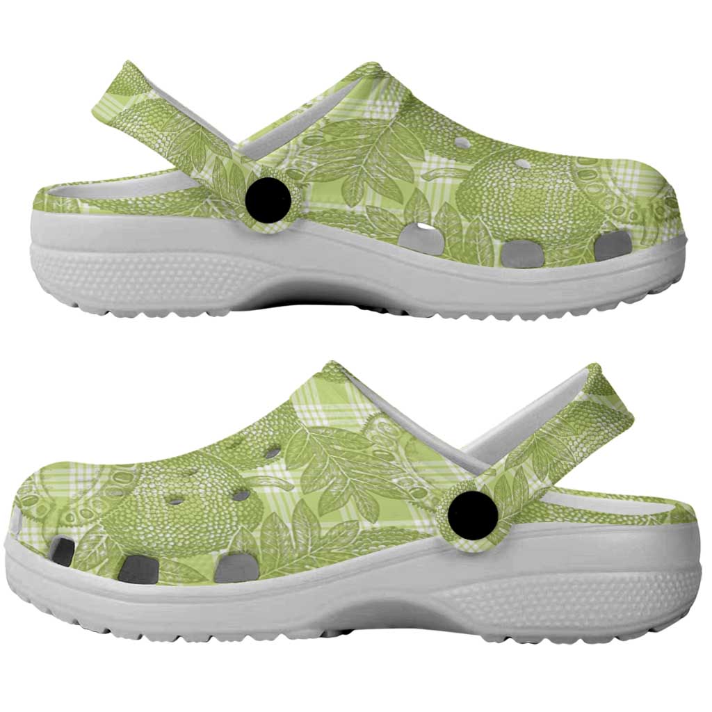Omaomao Hawaii Breadfruit Palaka Motifs Clogs Shoes