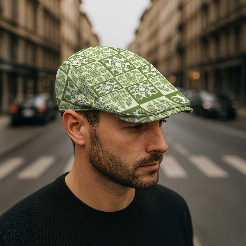 Omaomao Palaka Quilt Hawaii Jeff Hat Hawaiian Tropical Monstera Sea Turtle