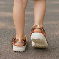 Orange Banana Leaf Hawaii Clogs Shoes Lau Maia Plumeria Tropical Summer Vibes LT14 - Polynesian Pride