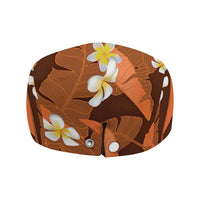 Orange Banana Leaf Hawaii Jeff Hat Lau Maia Plumeria Tropical Summer Vibes LT14 - Polynesian Pride