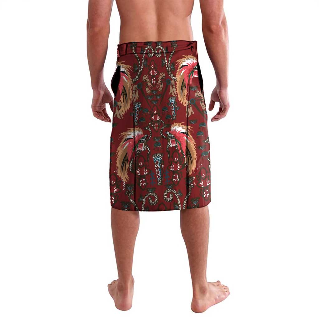 Oxblood Bird of Batik Papua Lavalava Exotic Natural Wealth of Papua - Polynesian Pride