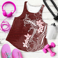 Oxblood Hawaii Women Racerback Tank Hammerhead Shark Tattoo Curve Polynesian - Polynesian Pride