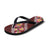 Oxblood Polynesia Flip Flops Plumeria Hibiscus Tropical Vibes - Polynesian Pride