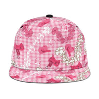 Paniolo Palaka Hawaiian Cowgirl Snapback Cap LT9 One Size Pink - Polynesian Pride