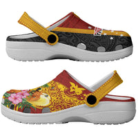 Papua New Guinea Clogs Shoes Birds-of-Paradise Melanesian Tattoos Tropical Plants