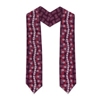 Pikake Maile Tiare Lei Graduation Stole Akala Lauhala Pattern