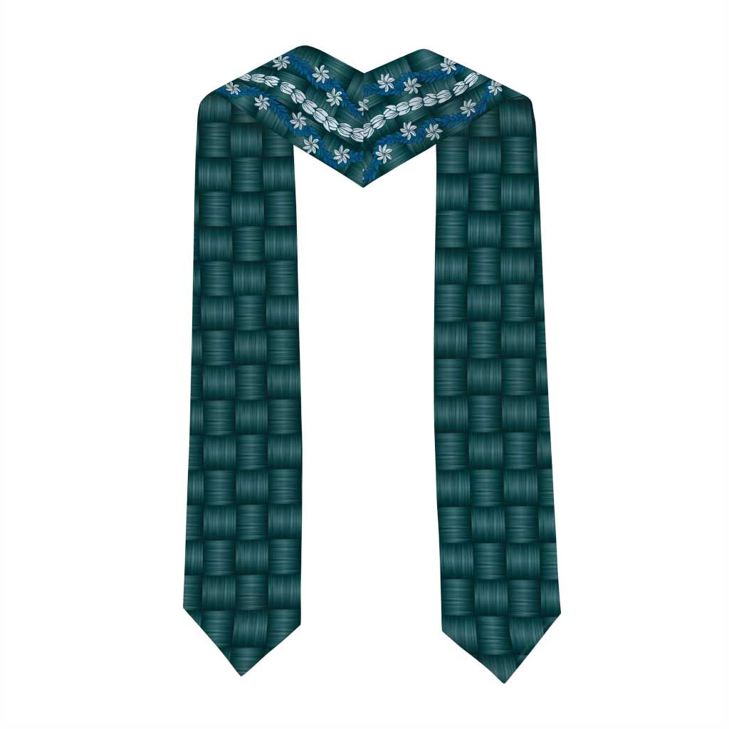 Pikake Maile Tiare Lei Graduation Stole Polu Lauhala Pattern